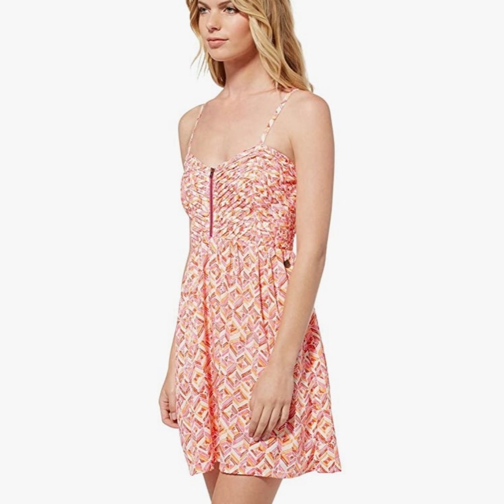 Roxy vibrant summer strappy dress 🌺🌸🌼
